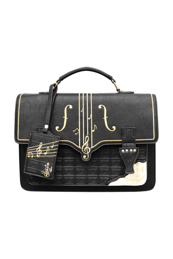 Chocolate Embroidered School Bag
