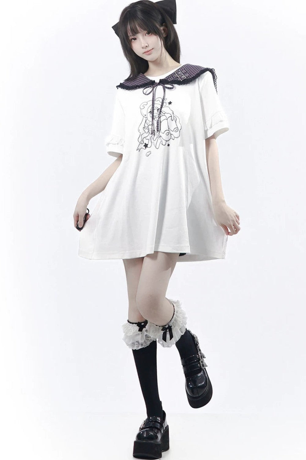 Grape Oolong T-Shirt Dress + Accessories