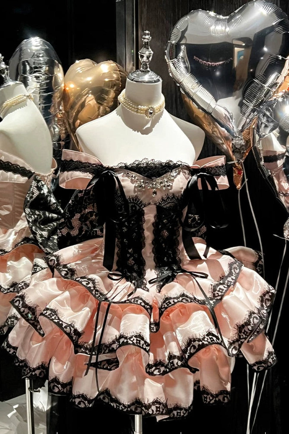 [Pre-order Item] Romantic Lace Mini Lolita Dress + Ribbon Train