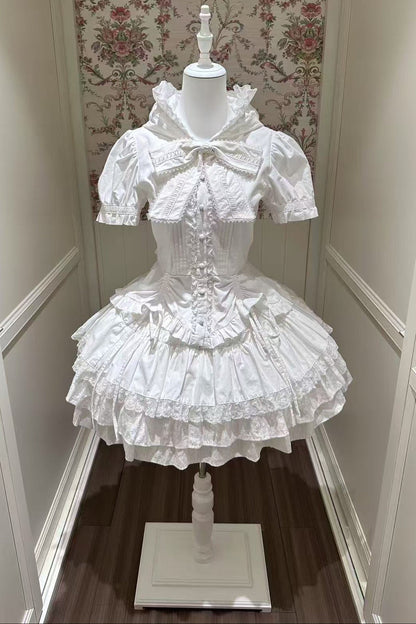 Hooded Rabbit Ear Top and Skirt Set