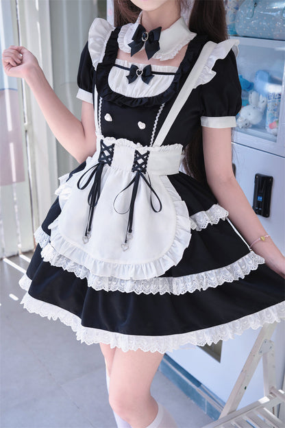 Japanisches Maid-Kleid und Rock-Set