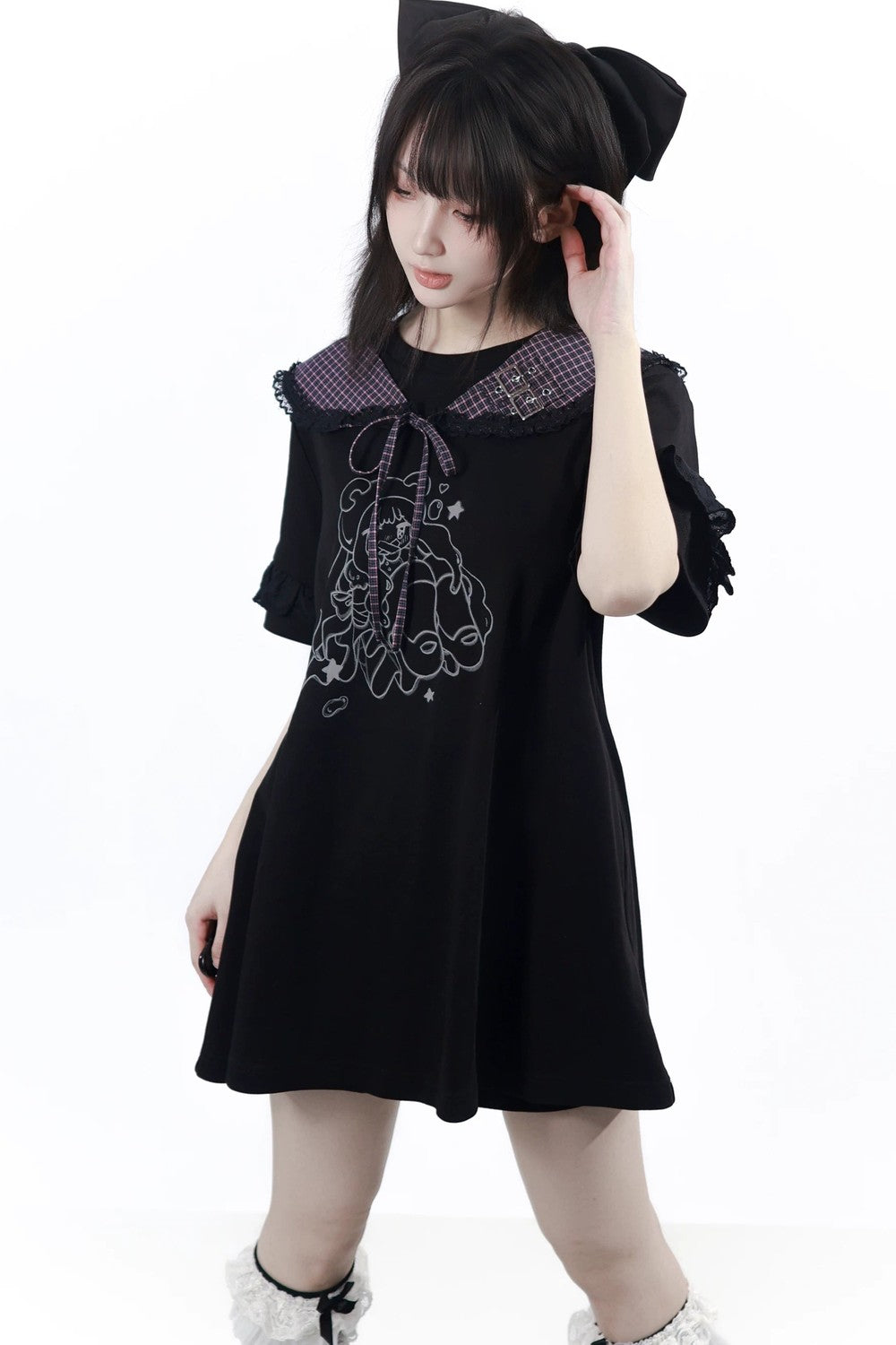 Grape Oolong T-Shirt Dress + Accessories