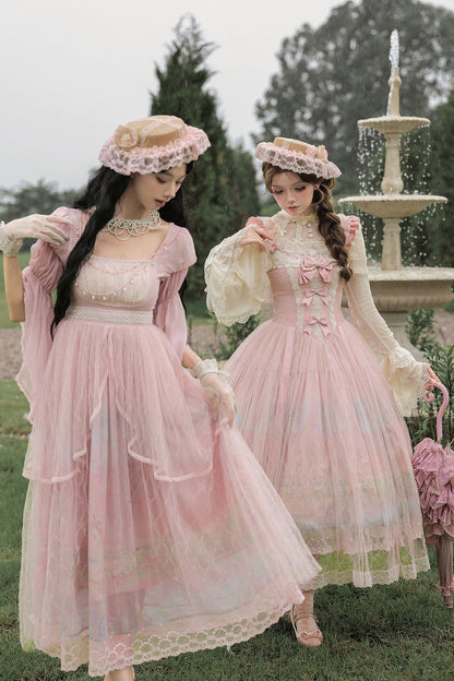 Ölgemälde-Lolita-JSK-Set mit hoher Taille