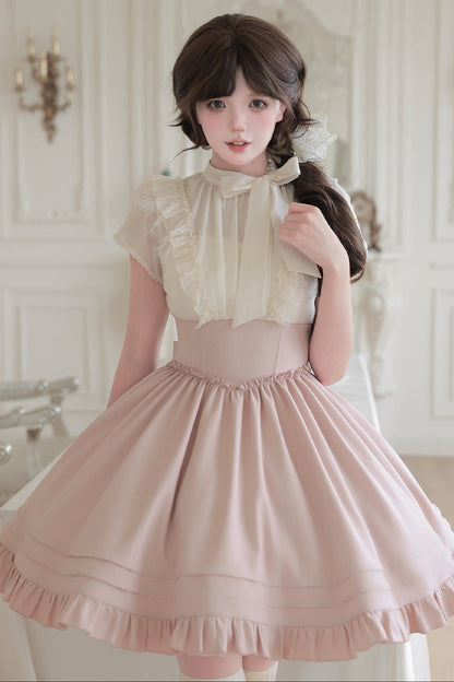 Blush Corset Ruffle Dress