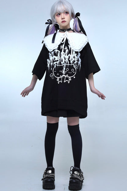 病みかわツインキャットTシャツ