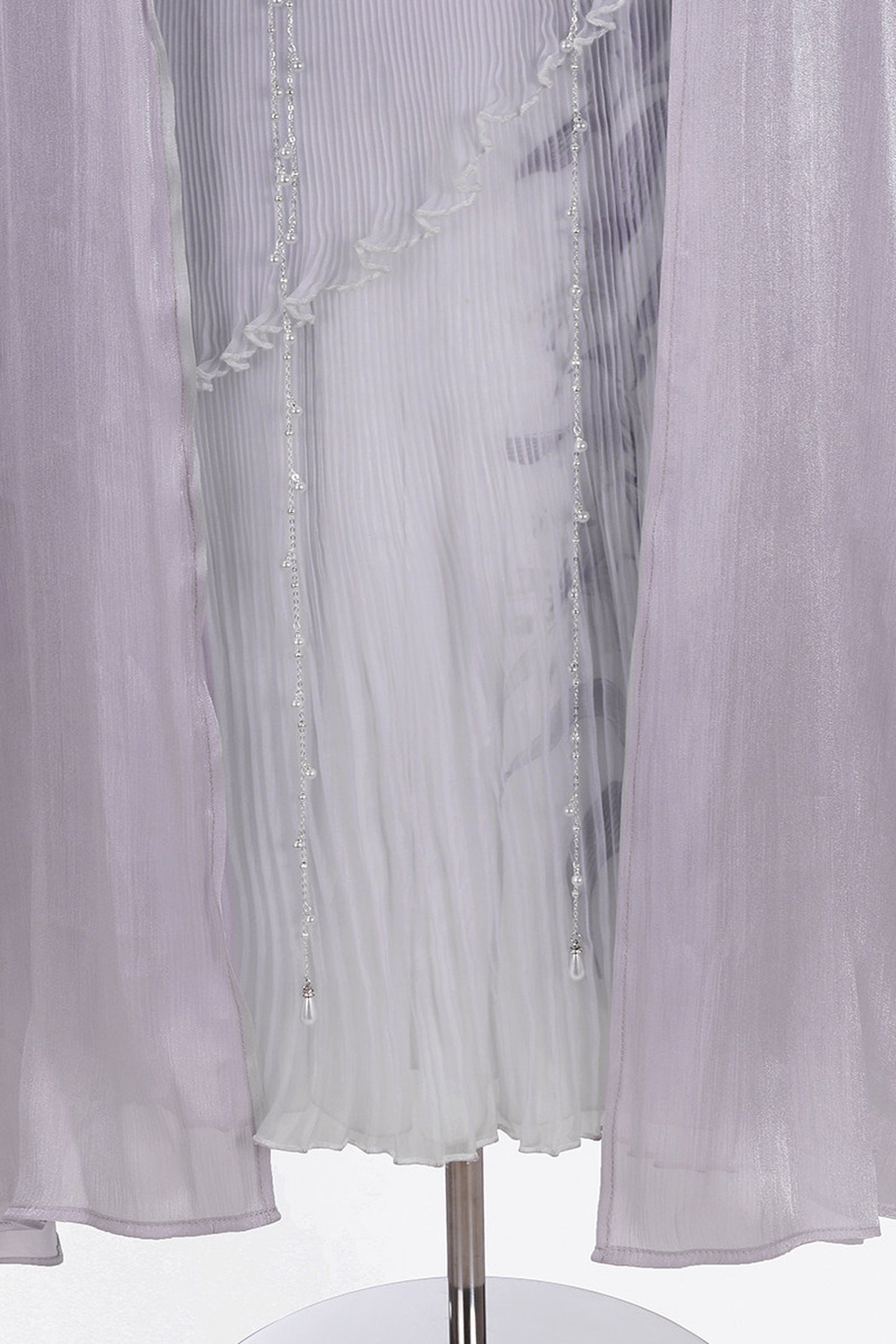 Kleid-Set im griechischen Stil mit Empire-Taille und Cape