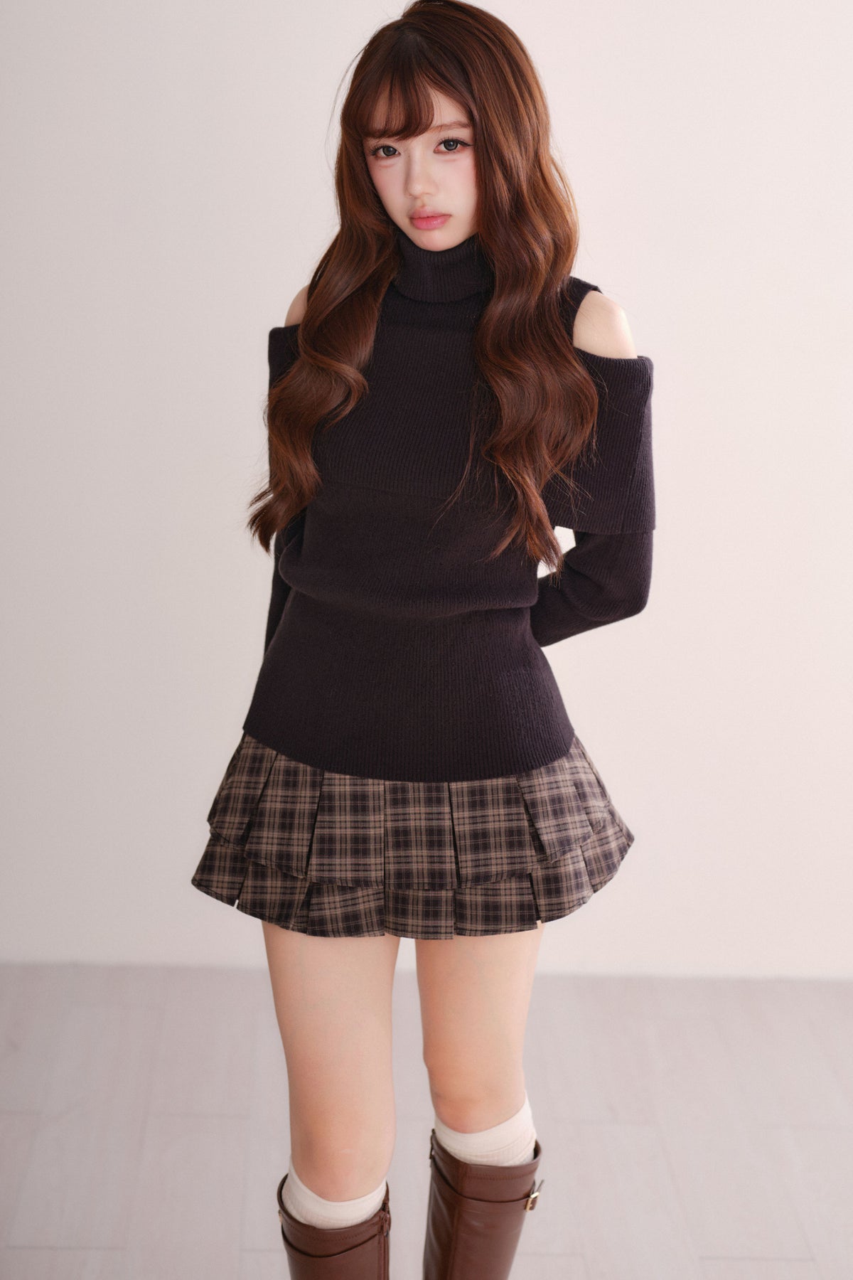 Off-Shoulder Shawl Pullover Sweater