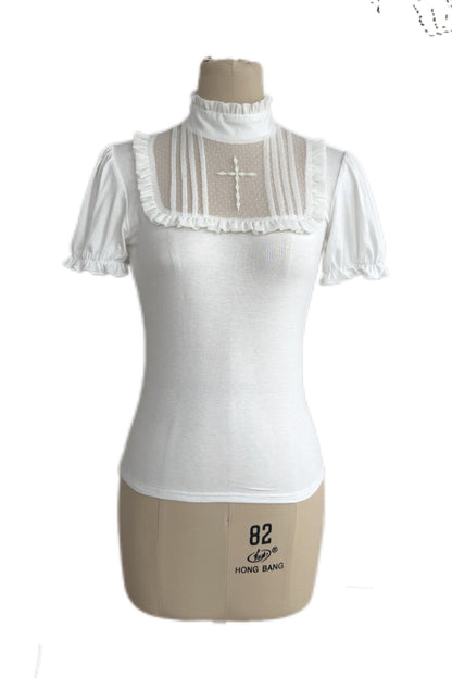 Gothic Floral Mesh Skirt Set-Up