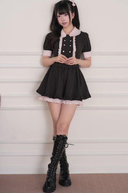 Ryousangata-Idolkleid mit Doppelschleife + kurze Hose