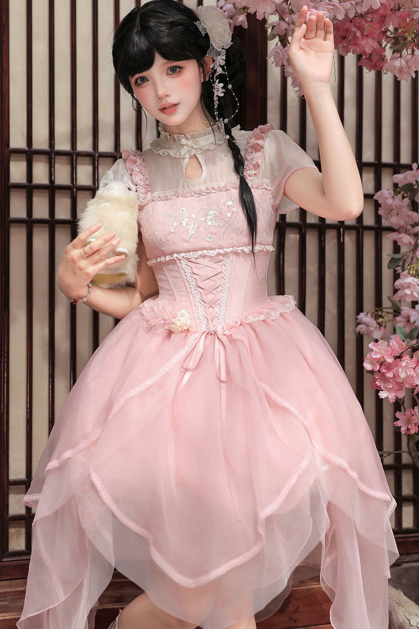 Robe de princesse chinoise romantique + accessoires