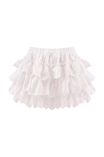 Princess Ribbon Top + White Tiered Skirt