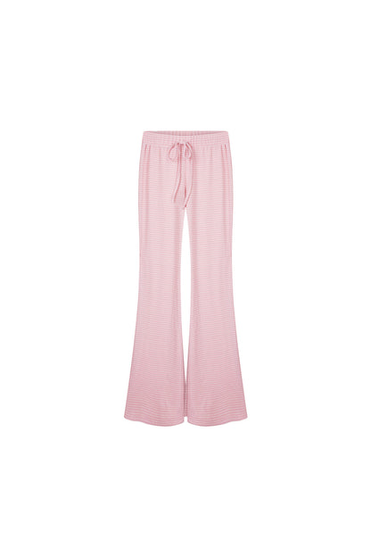 Pink Cardigan White Polka Dot Camisole and Pants 3-Piece Set-Up