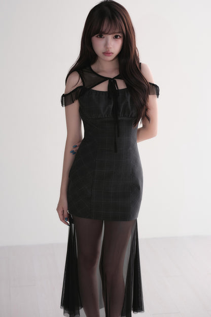 Elegant Sheer Layered Maxi Dress