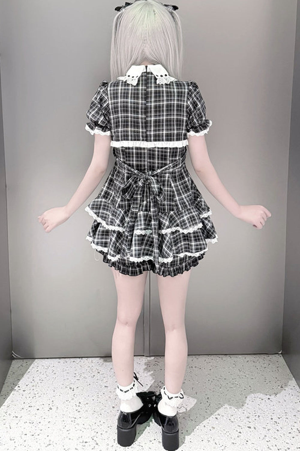 Checked Doll Jirai Kei Dress + Shorts