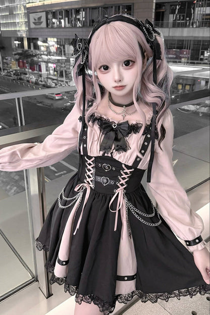 Heart Lock Long Sleeve Dress