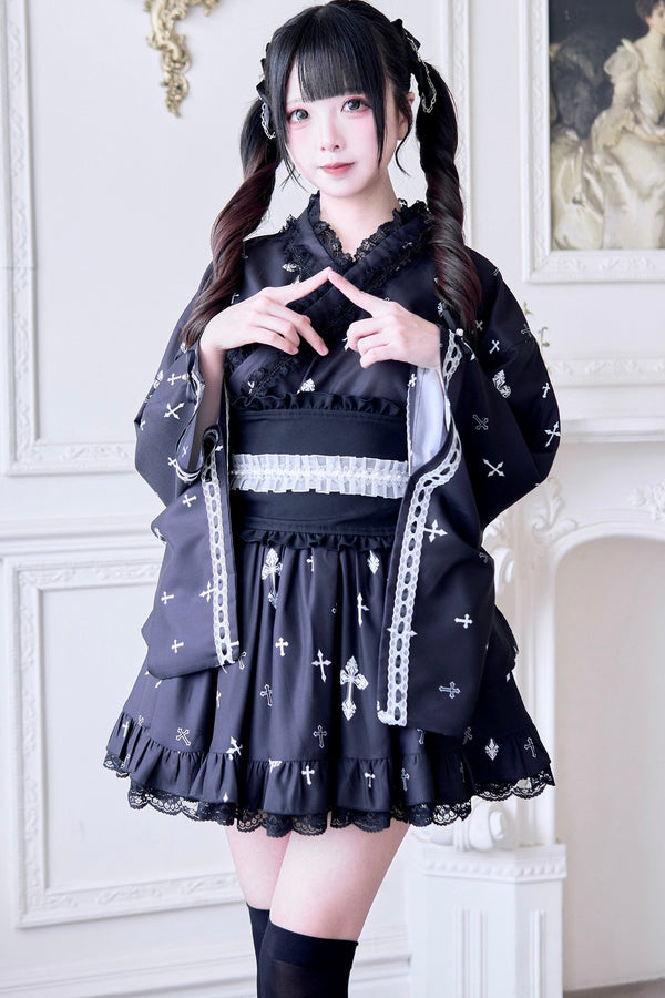 Japanese Gothic Jirai Kei Yukata Set