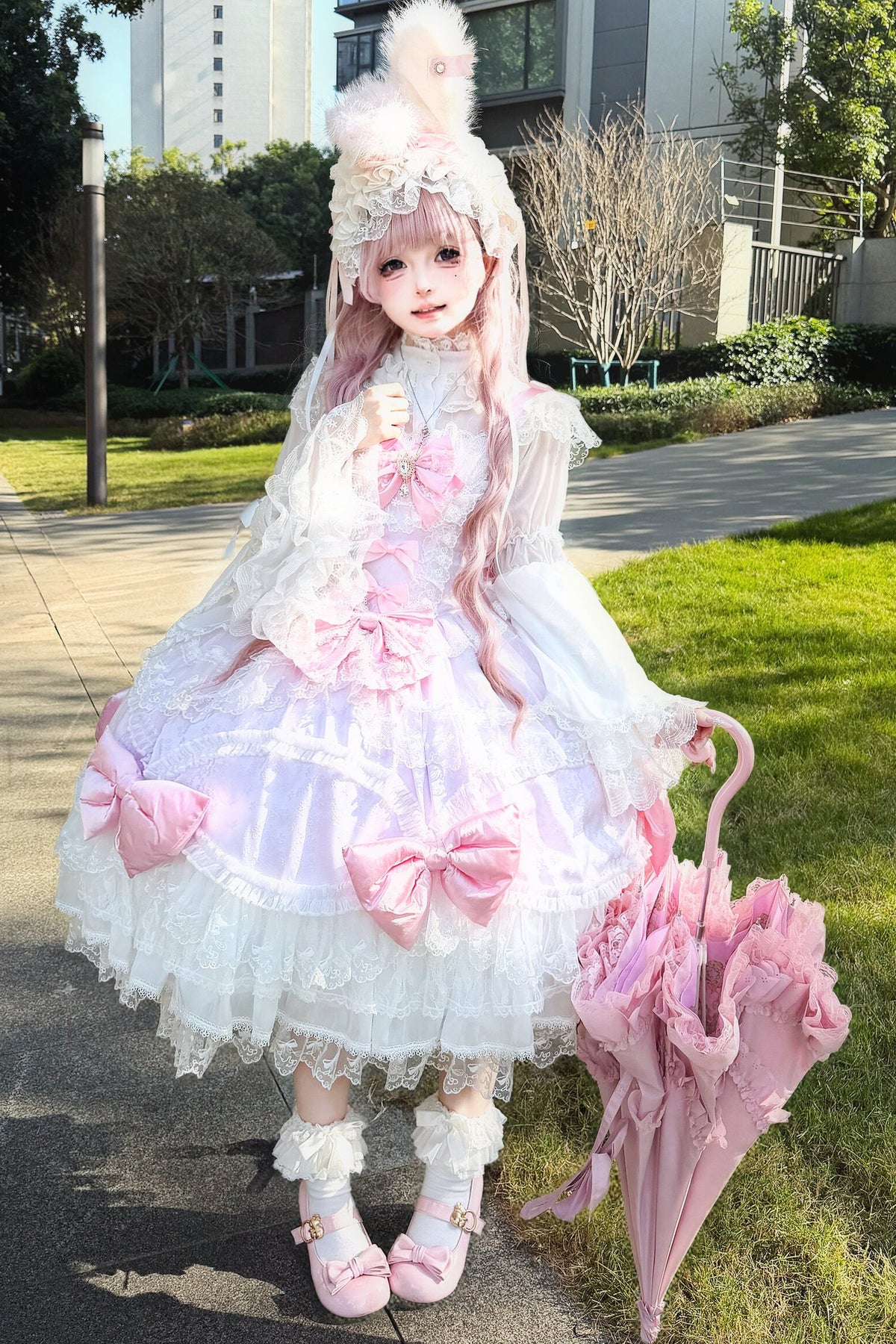 Cotton Candy Ribbon Princess Dress
