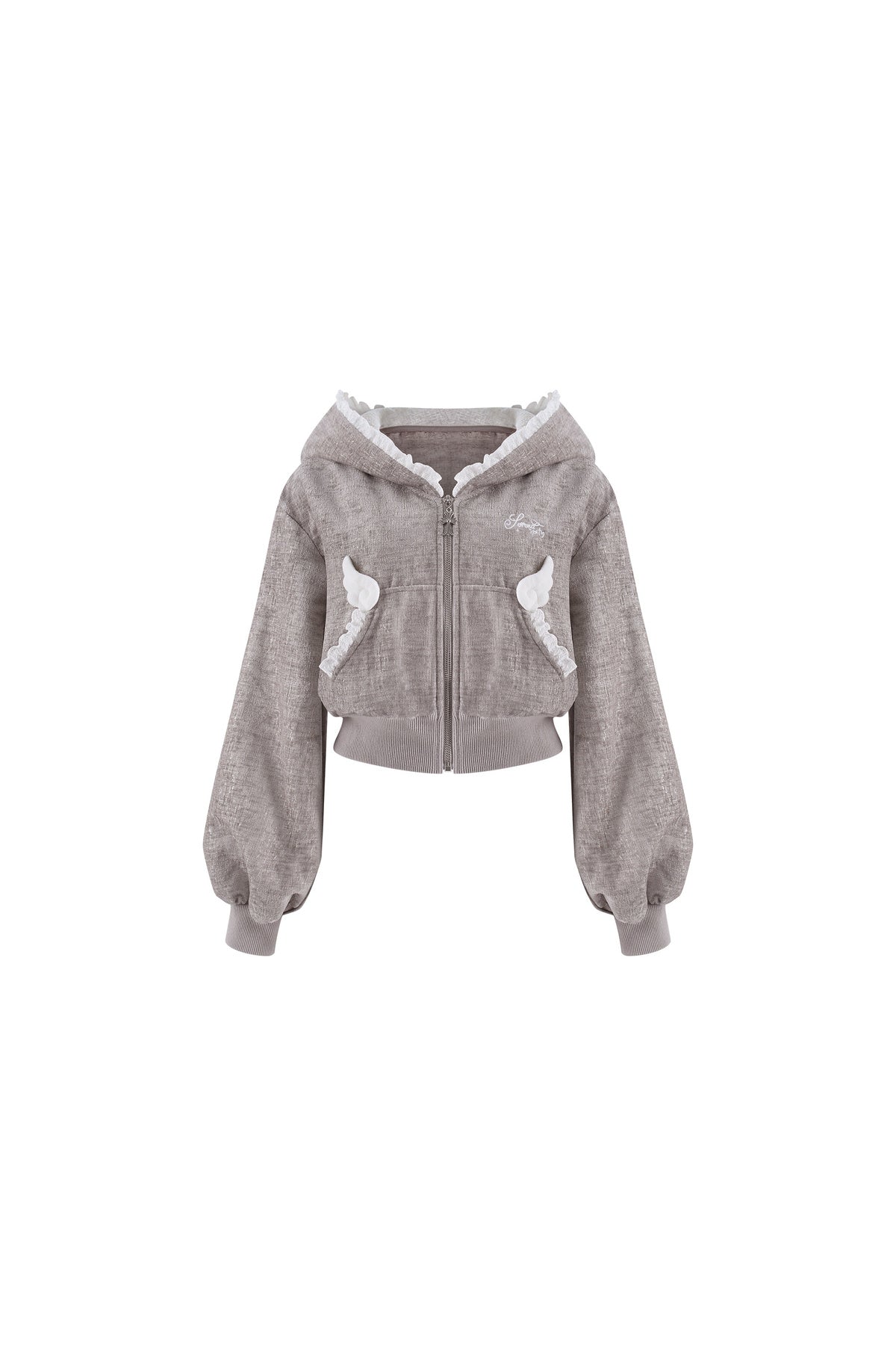 Gray Cat Ear Jacket with Tiered Cake Skirt Set-Up