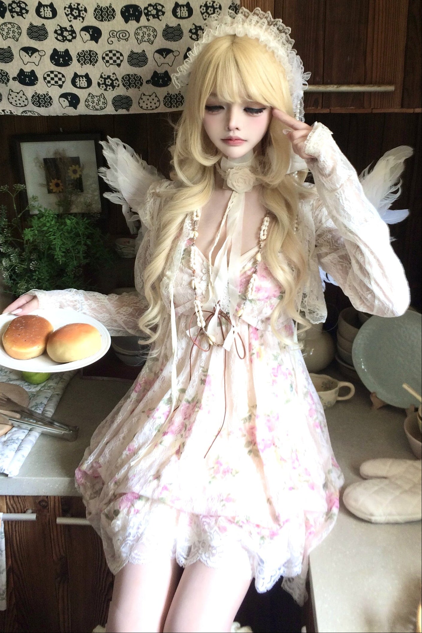 Ruffle-Sleeve Cardigan & Cami Dress Set-Up