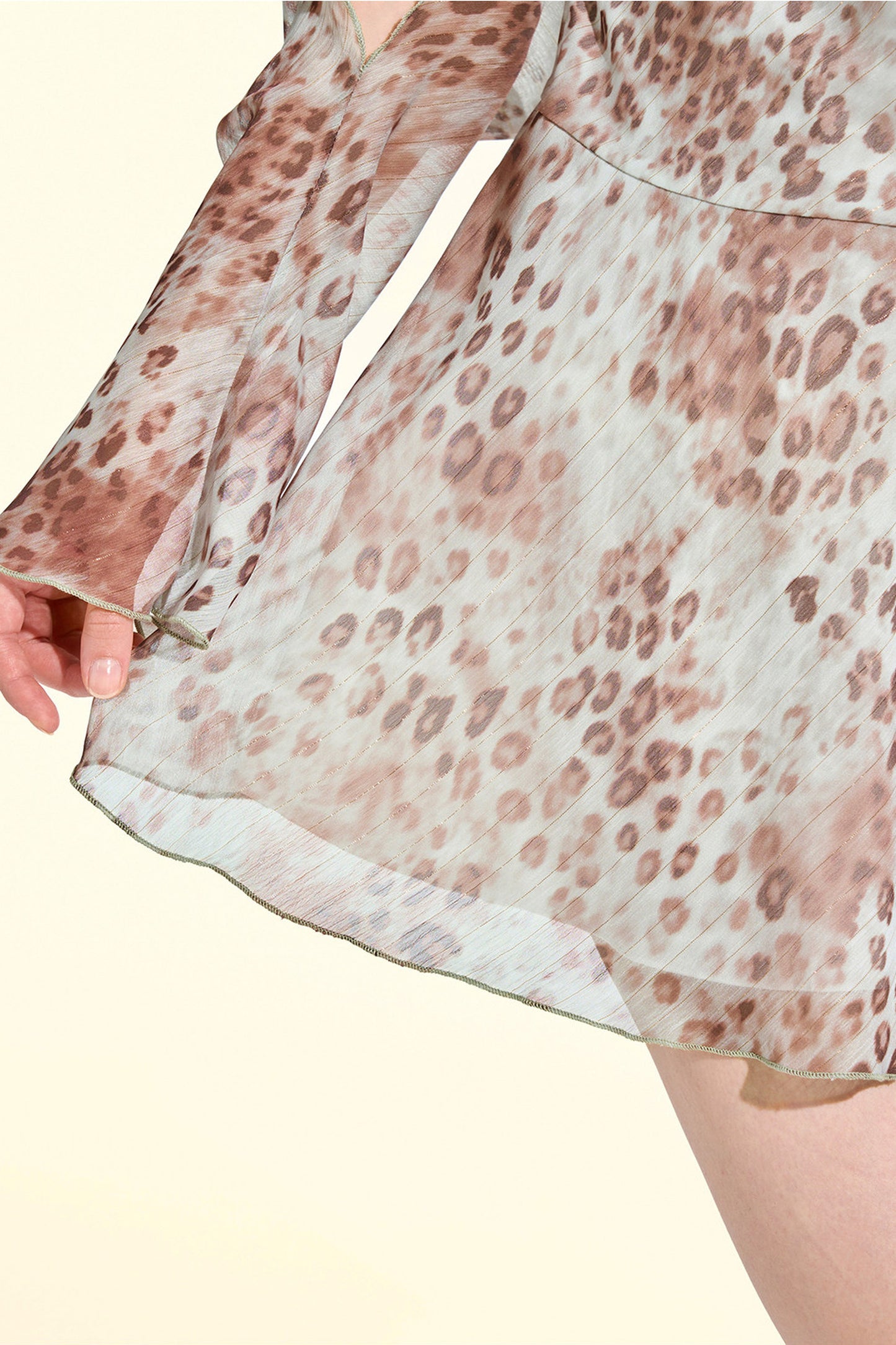 Chiffonkleid mit Leopardenmuster