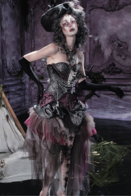 Gothic Purple Corset Dress
