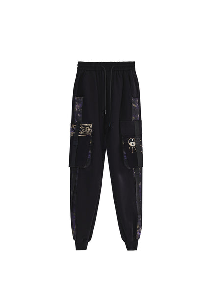 Embroidered Fleece Hoodie and Pants Set-Up