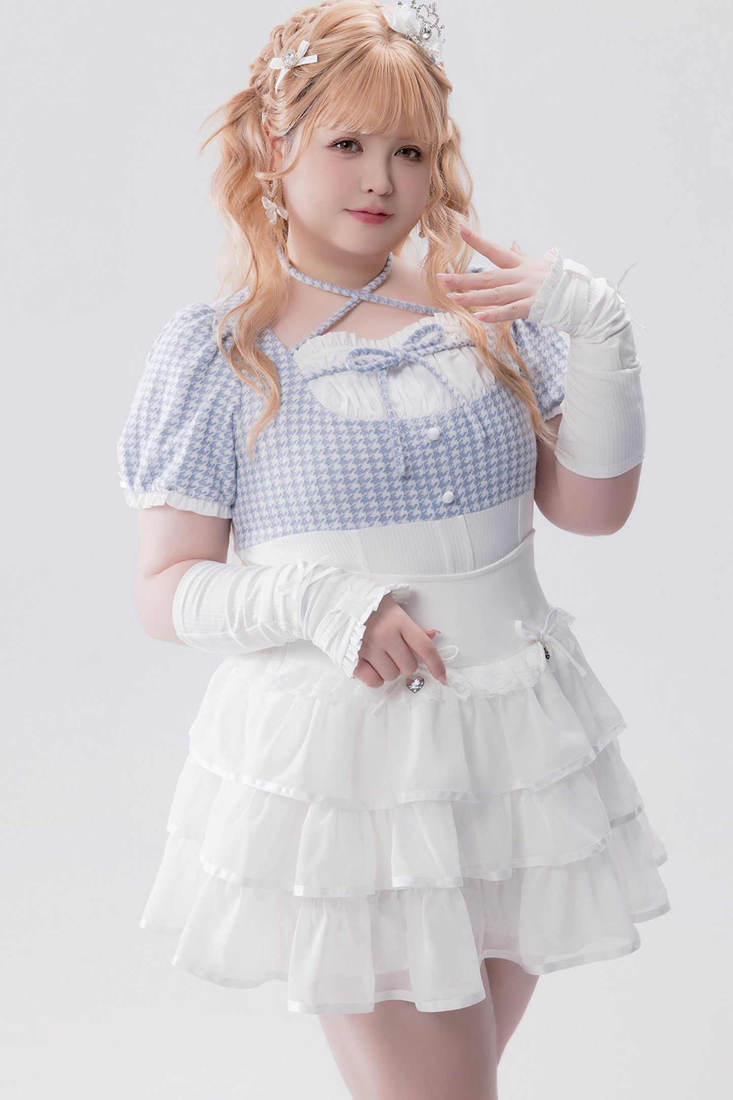 Conjunto idol con volante de estilo muñeca