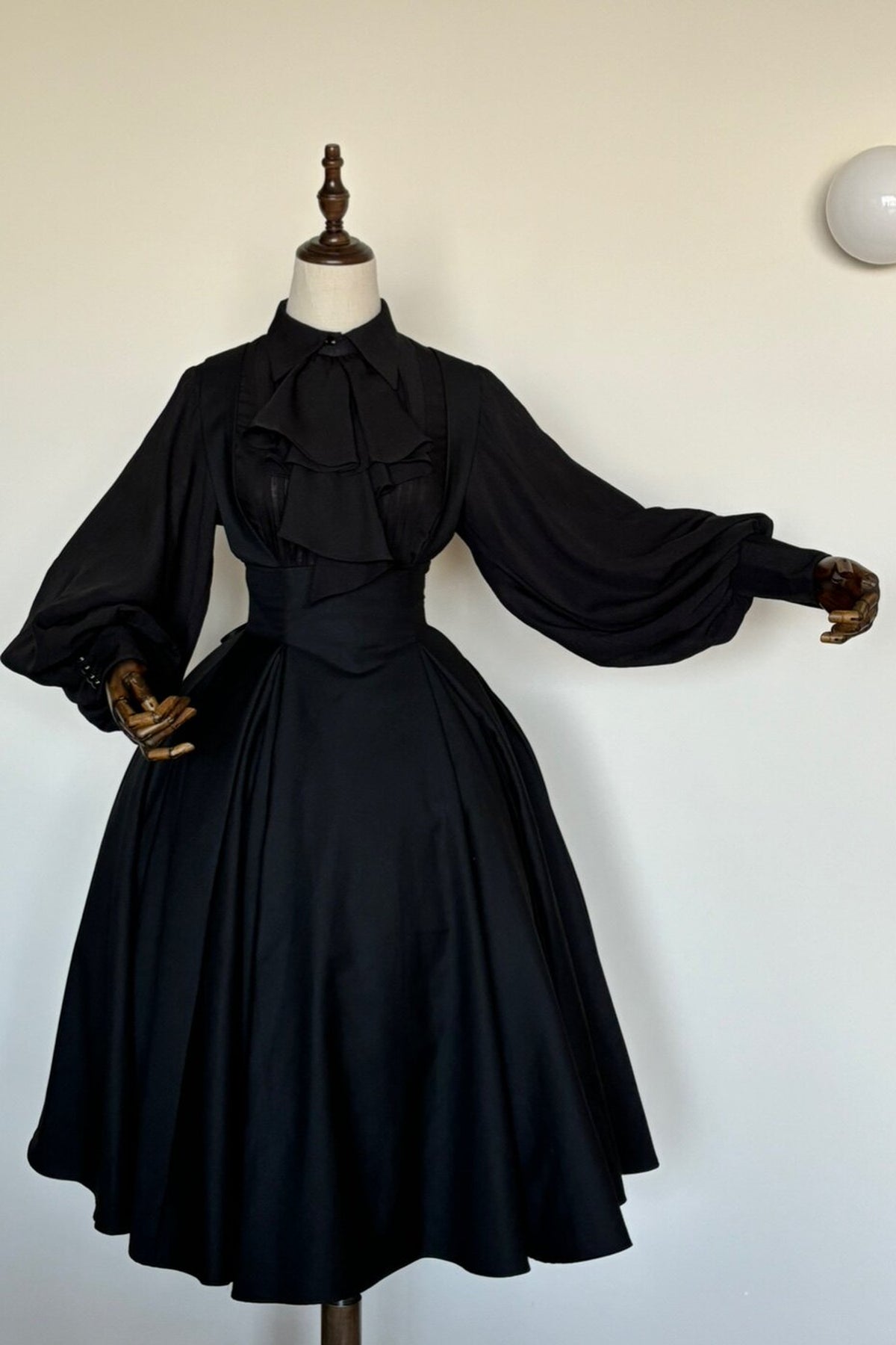 Black Iris Ruffle Suspender Half Skirt