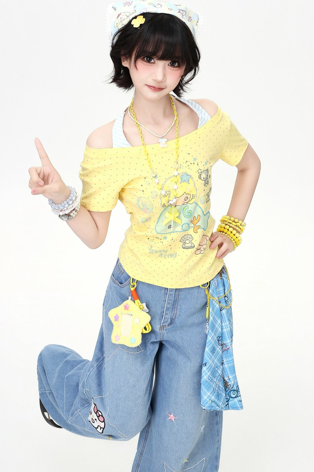 Dreamy-Cute Marine Candy Top