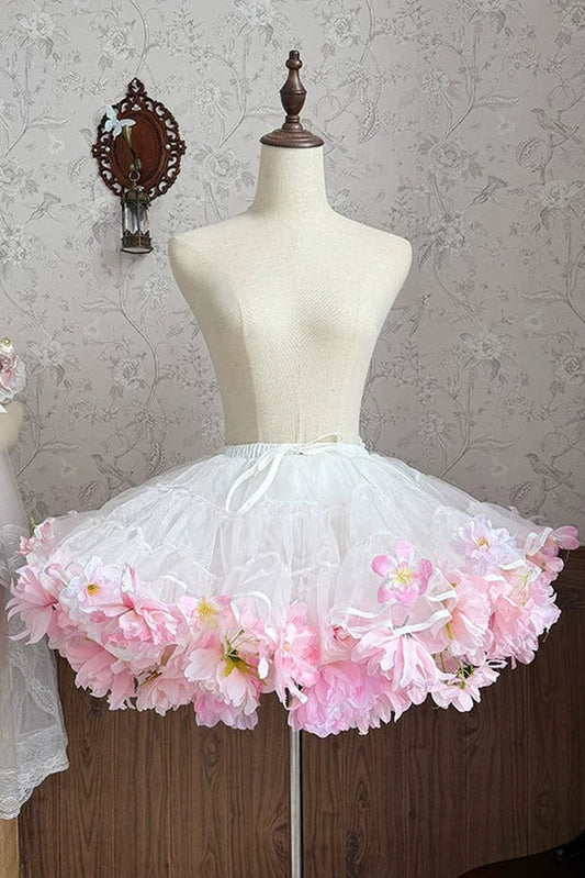 【予約商品】ピンクフローラルロマンティックパニエ