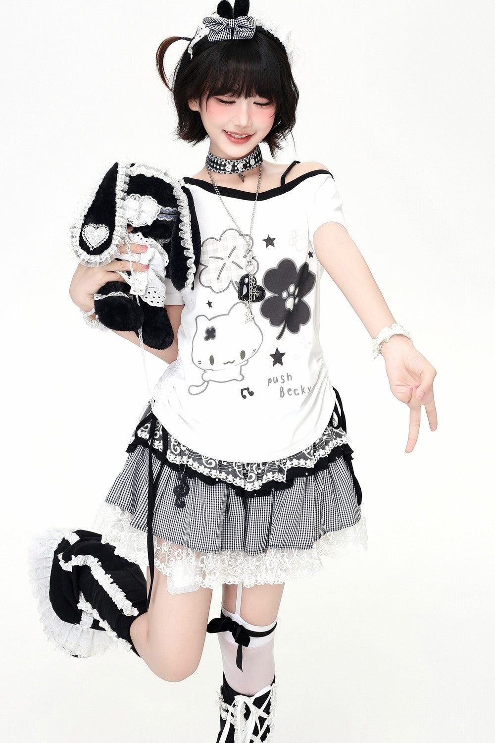 Gothic Piano Ruffle Skirt