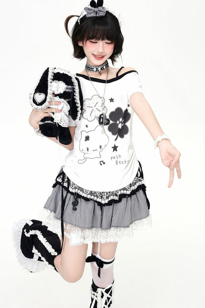 Gothic Piano Ruffle Skirt
