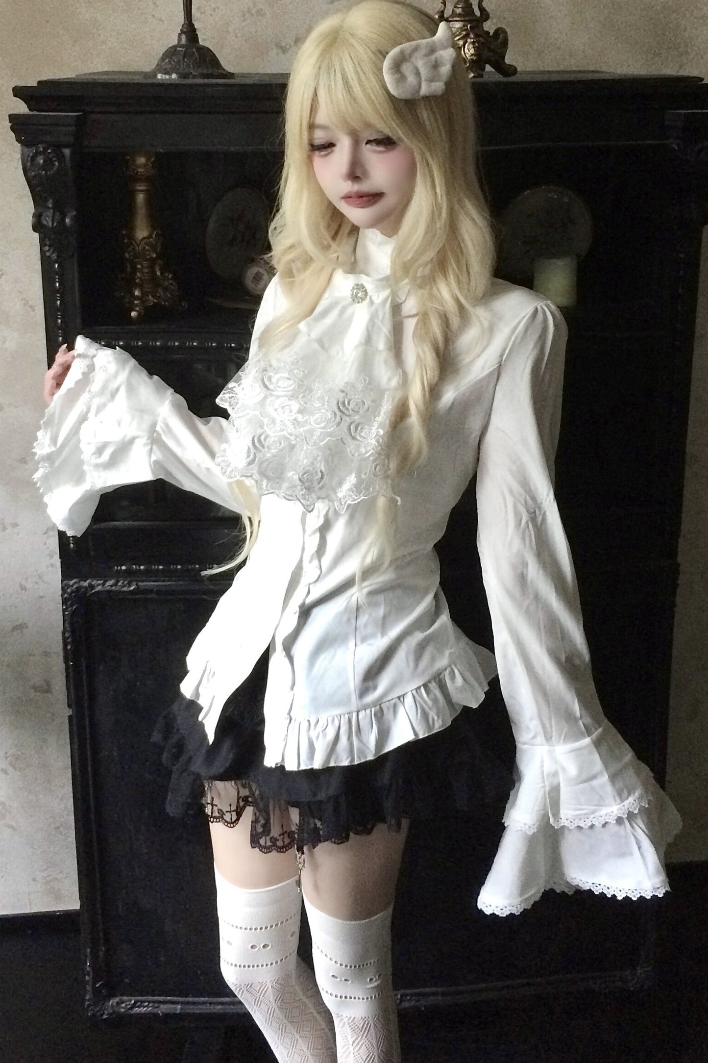 French Court Style Lace Ruffle Shirt