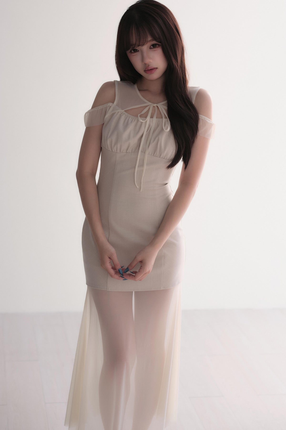 Elegant Sheer Layered Maxi Dress