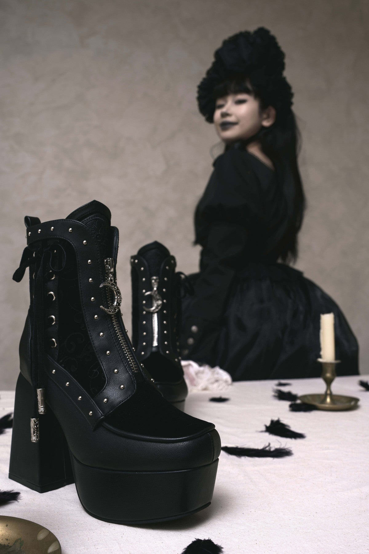 Gothic Platform Ankle Boots