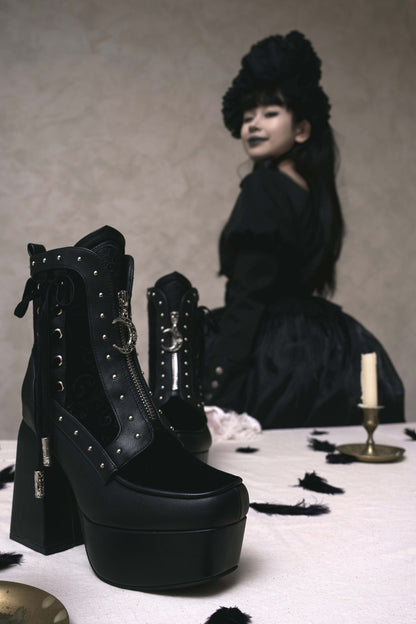 Gothic Platform Ankle Boots