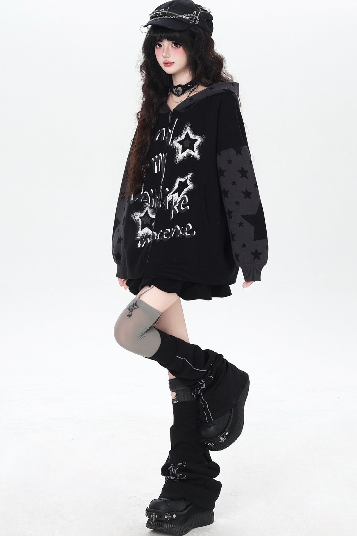 Night Stars Lantern Sleeve Cardigan