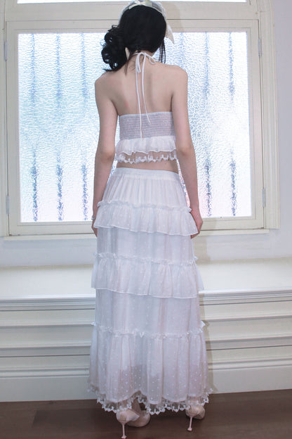 White Resort Maxi Skirt + Top