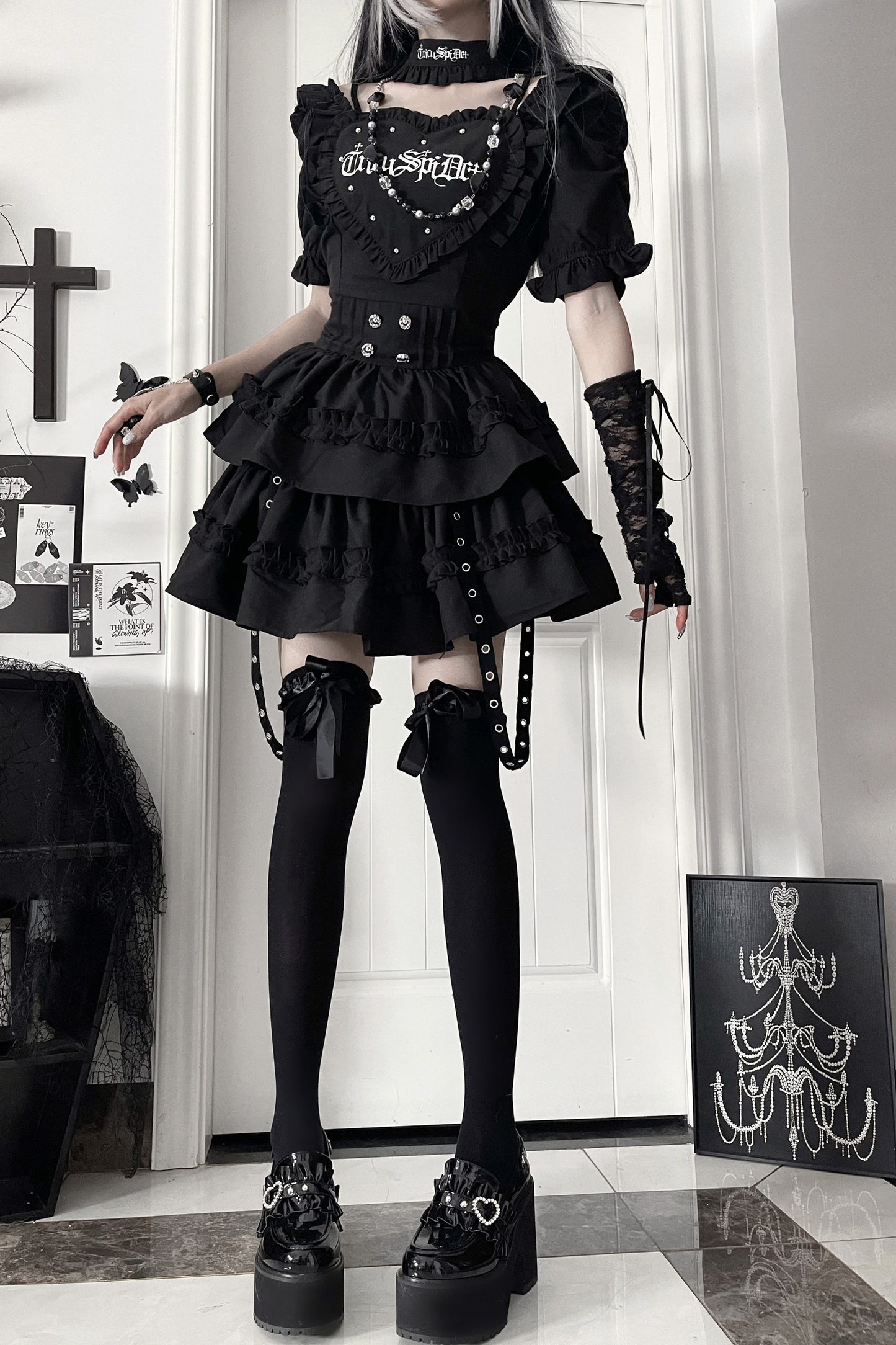 Subculture Gothic Print Dress