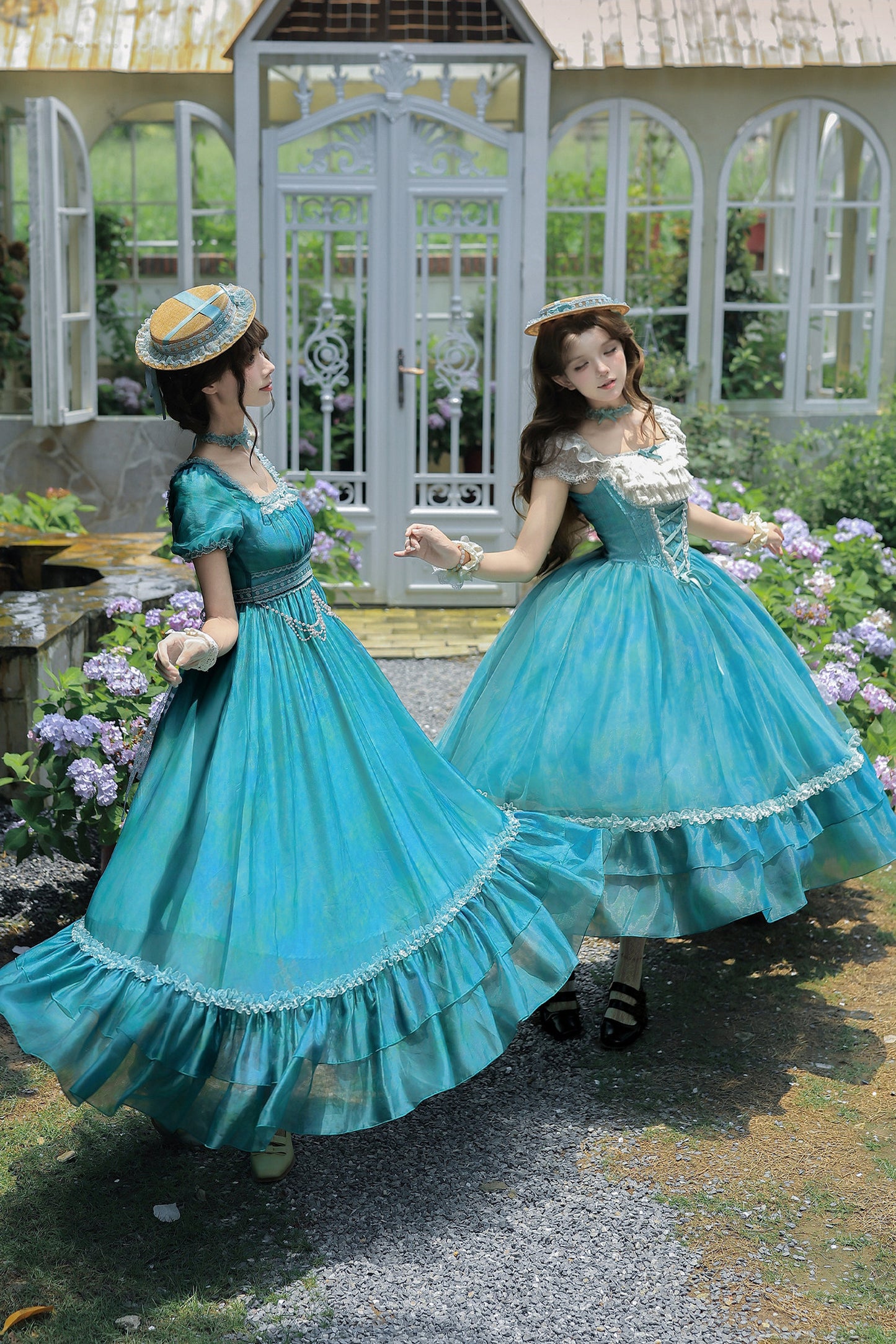 Water Lily Floral Long Dress