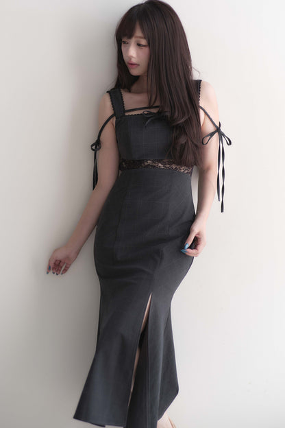 Ärmelloses Kleid im Ryousangata-Stil mit Schnürung