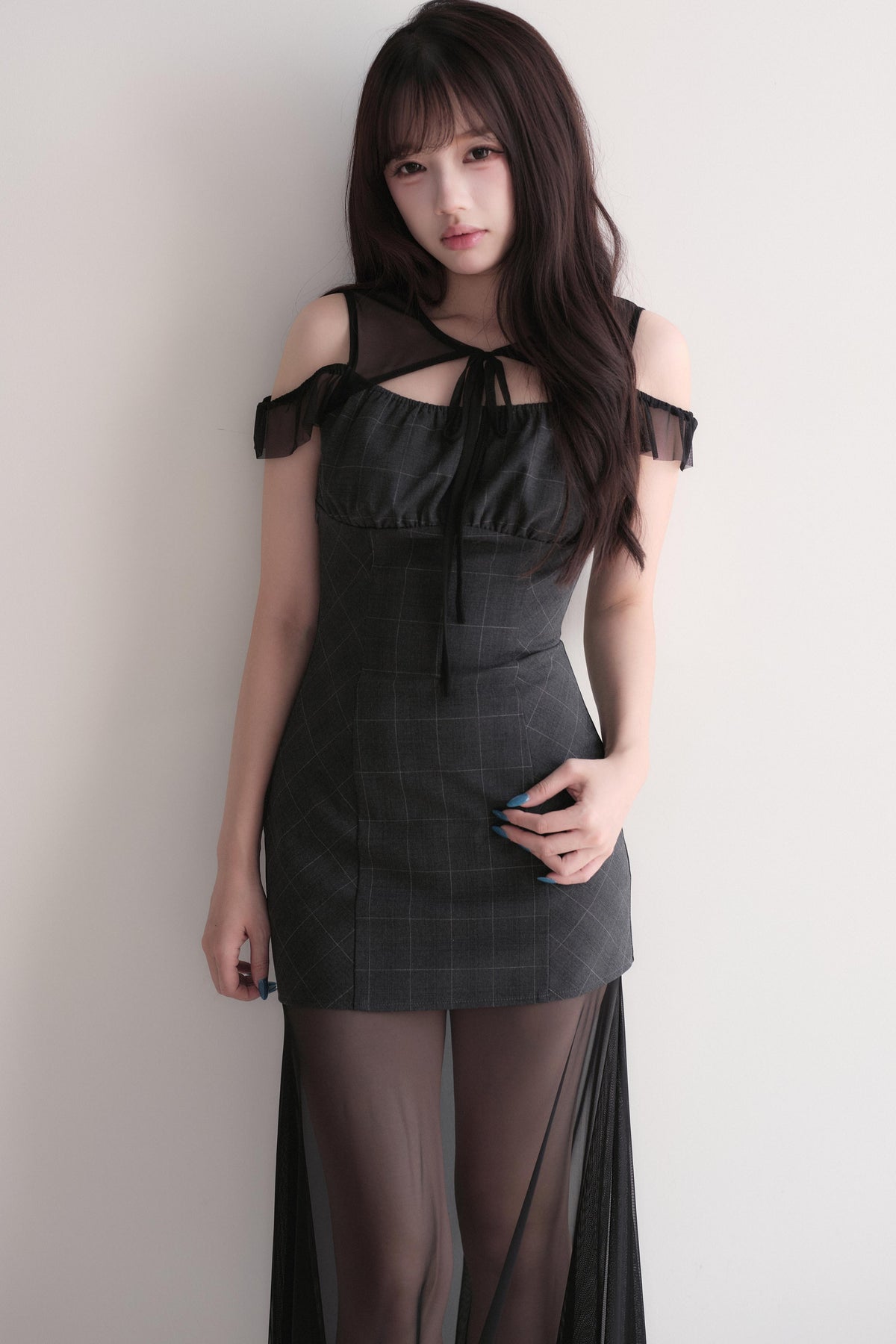 Elegant Sheer Layered Maxi Dress