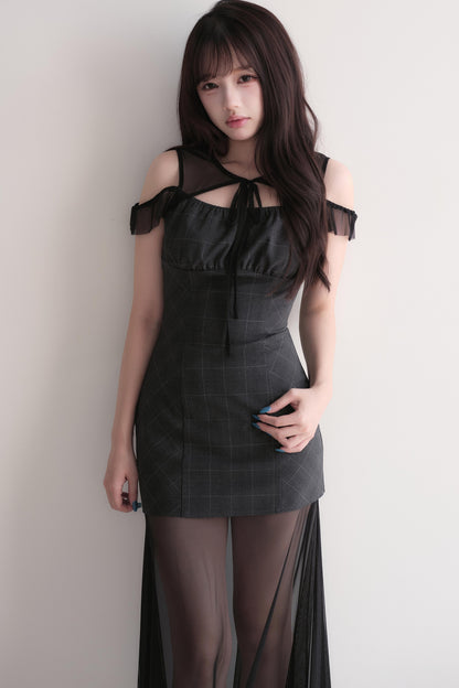 Elegant Sheer Layered Maxi Dress