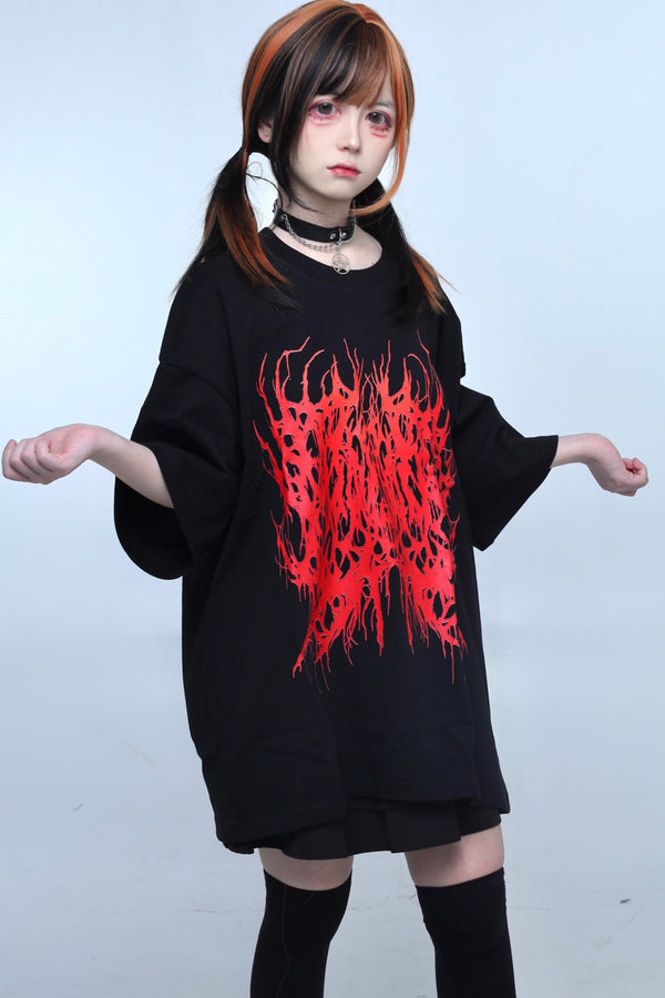 地雷ゴシックロゴTシャツ