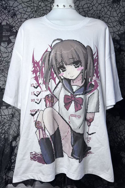 サブカル二次元少女Tシャツ