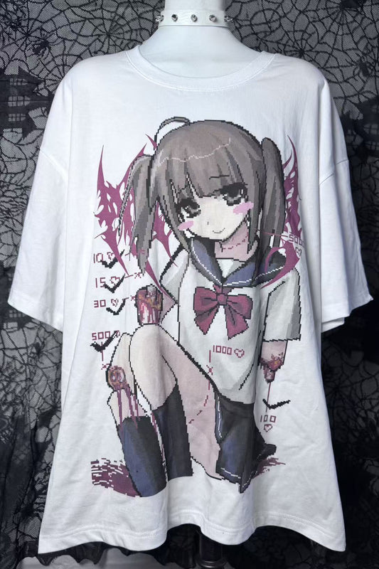 サブカル二次元少女Tシャツ