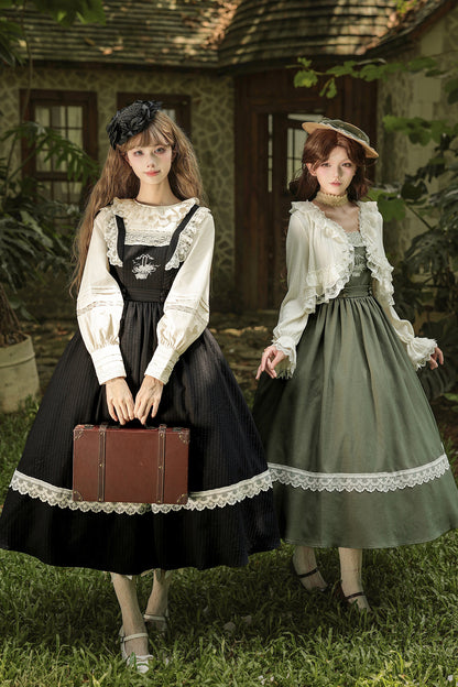Twin Floral Basket Embroidered JSK Set-Up