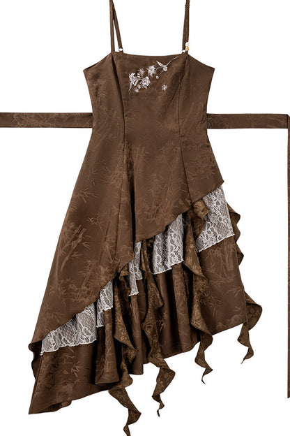 Dune Traveler Asymmetric Retro Dress Set