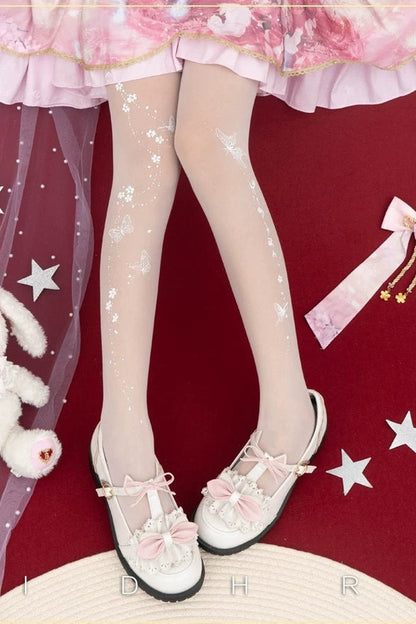 Butterfly Floral Tights
