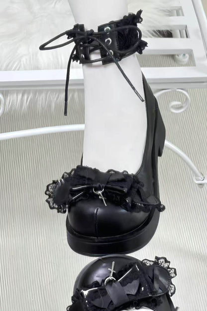 Dunkle-Nacht-Kaninchen-Mary-Jane-Schuhe